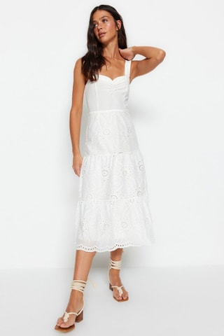 Robe midi - Blanc