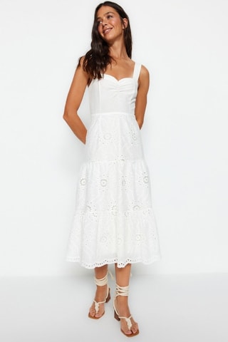 Robe midi - Blanc