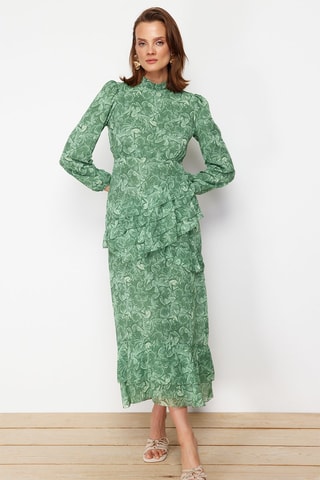 Robe longue regular - Kaki