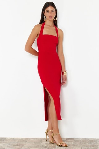 Robe fourreau - Rouge