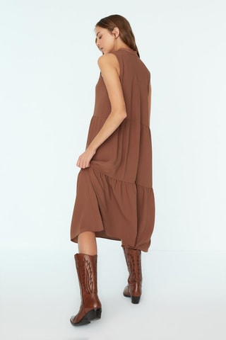Robe midi Marron