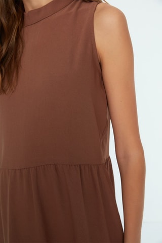 Robe midi Marron