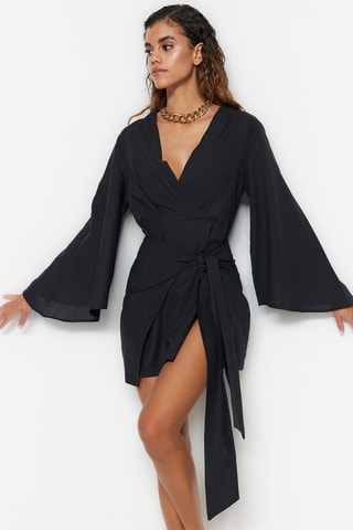 Robe portefeuille Noir