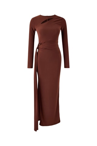 Robe fourreau - Marron