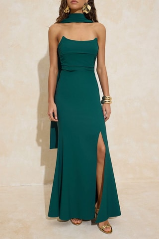 Robe bustier et foulard - Vert