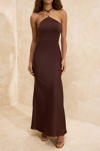 Robe longue - Marron foncé
