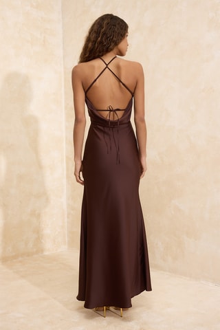 Robe longue - Marron foncé