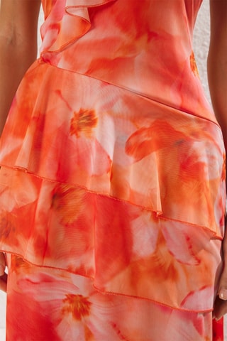 Robe volantée - Orange