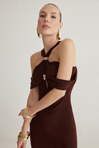 Robe longue - Marron foncé