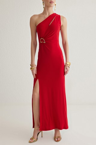 Robe asymétrique - Rouge