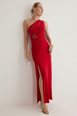 Robe asymétrique - Rouge