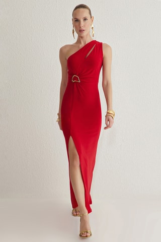 Robe asymétrique - Rouge