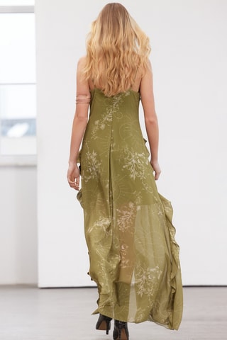 Robe volantée - Kaki