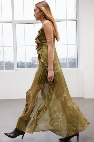 Robe volantée - Kaki