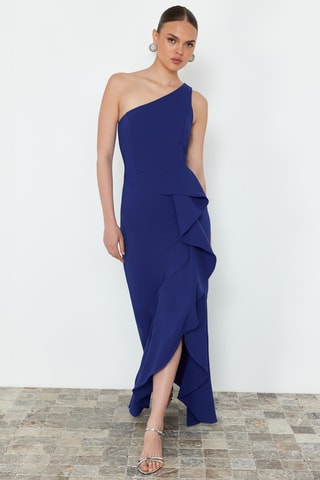Robe asymétrique - Bleu
