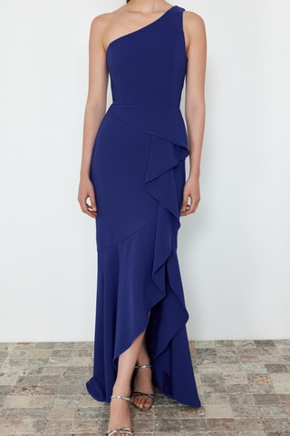 Robe asymétrique - Bleu