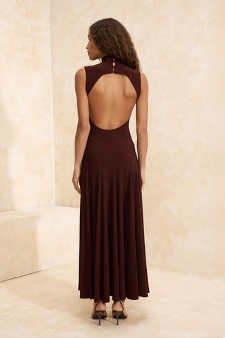 Robe longue - Marron foncé