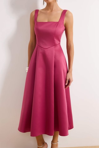 Robe midi - Fuchsia