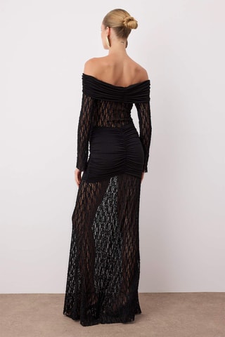 Robe bi-matière - Noir