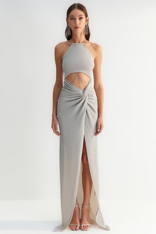 Robe longue - Gris clair