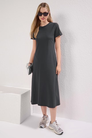 Robe midi - Anthracite