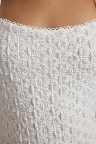 Robe longue en dentelle - Blanc