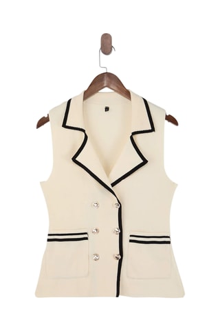 Gilet de costume - Ecru