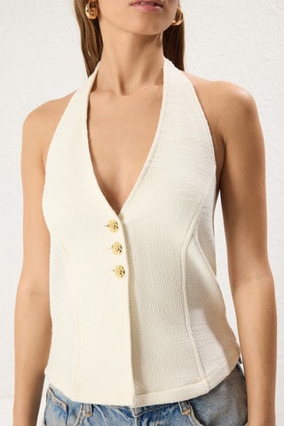 Gilet de costume - Ecru