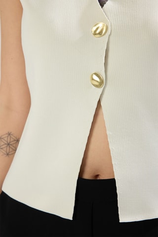 Gilet de costume - Ecru