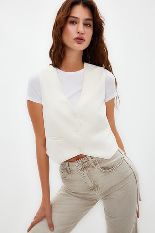 Gilet de costume - Ecru