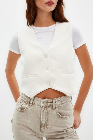 Gilet de costume - Ecru