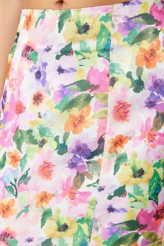 Jupe longue  taille haute - Rose et vert