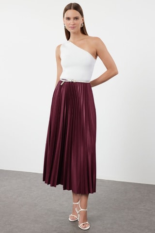 Jupe plissé - Bordeaux