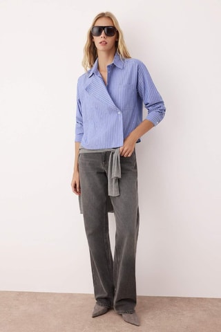 Chemisier oversize - Bleu