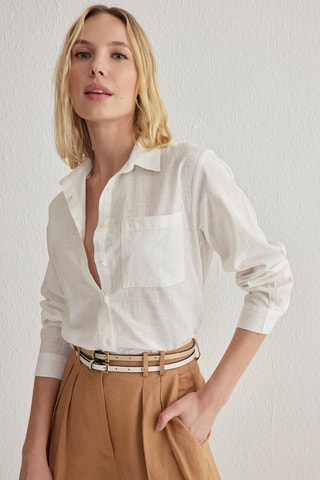 Chemisier oversize - Blanc