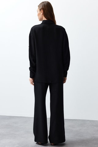 Chemisier et pantalon taille haute - Noir