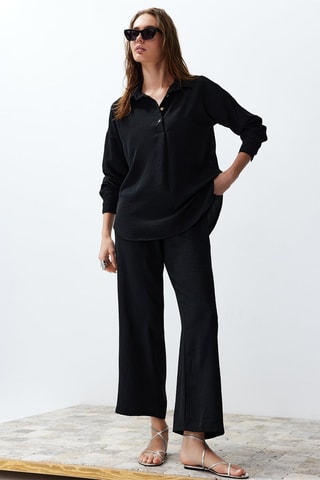 Chemisier et pantalon 7/8 - Noir