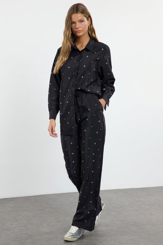 Chemisier regular et pantalon regular - Noir