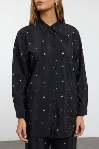 Chemisier regular et pantalon regular - Noir