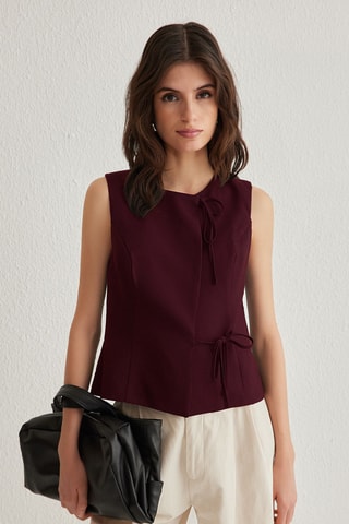 Chemisier slim - Bordeaux