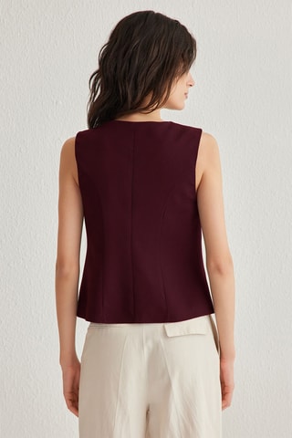 Chemisier slim - Bordeaux