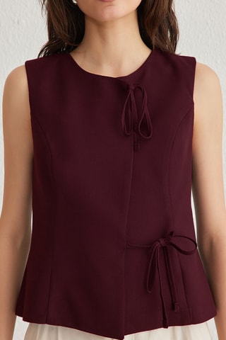 Chemisier slim - Bordeaux