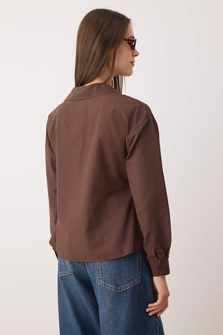 Chemisier regular - Marron foncé