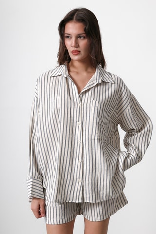 Chemisier oversize - Beige