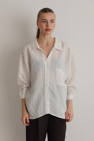 Chemisier oversize - Blanc