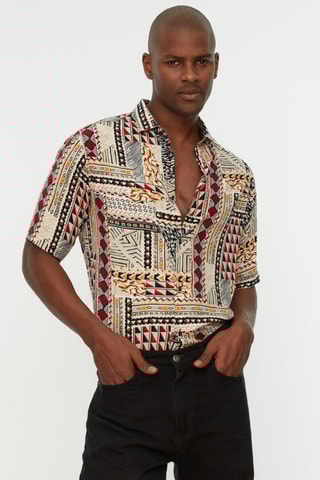 Chemise - Ecru et bordeaux