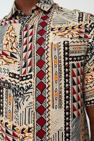 Chemise - Ecru et bordeaux