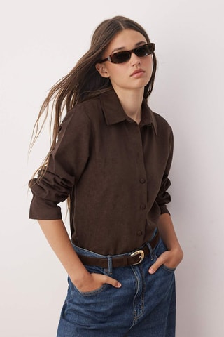 Chemisier regular - Marron foncé