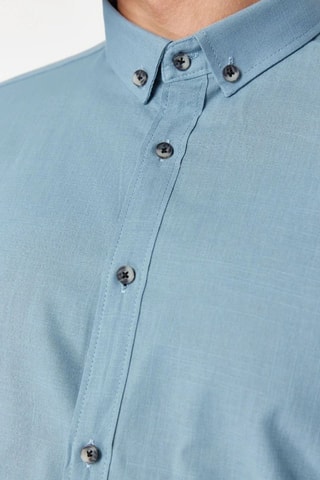 Chemisier slim - Bleu