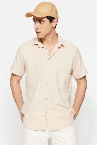 Chemise regular - Beige
